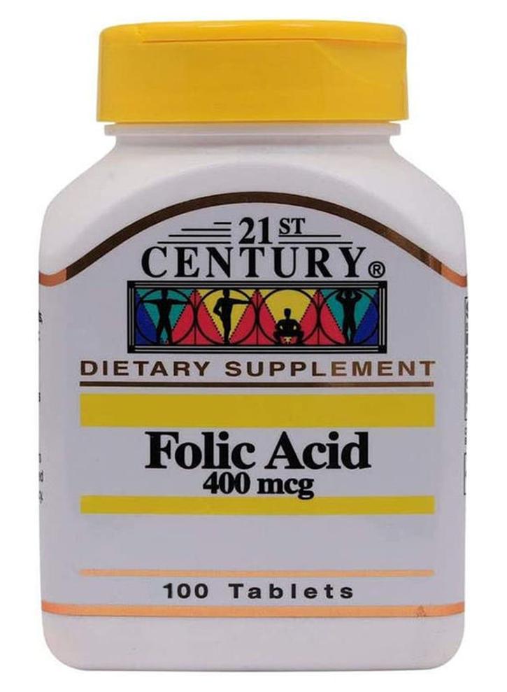 21st Century Folic Acid 400mcg 100 Tablets - Image 1